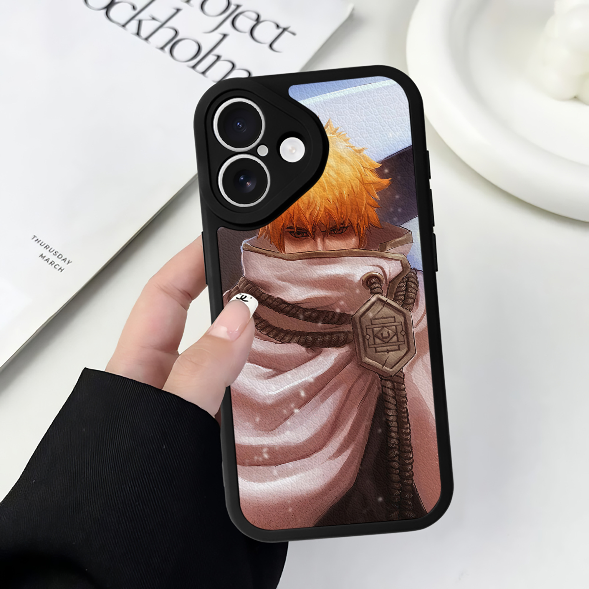 （画像用） ブリーチ BLEACH 【iPhone 16シリーズ対応】シリコンスマホケース（レザー調） 材質：シリコン